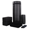 Fitness 7 Pc Yoga Set W/ Mat, Stretch Strap, & Knee Pad, Black