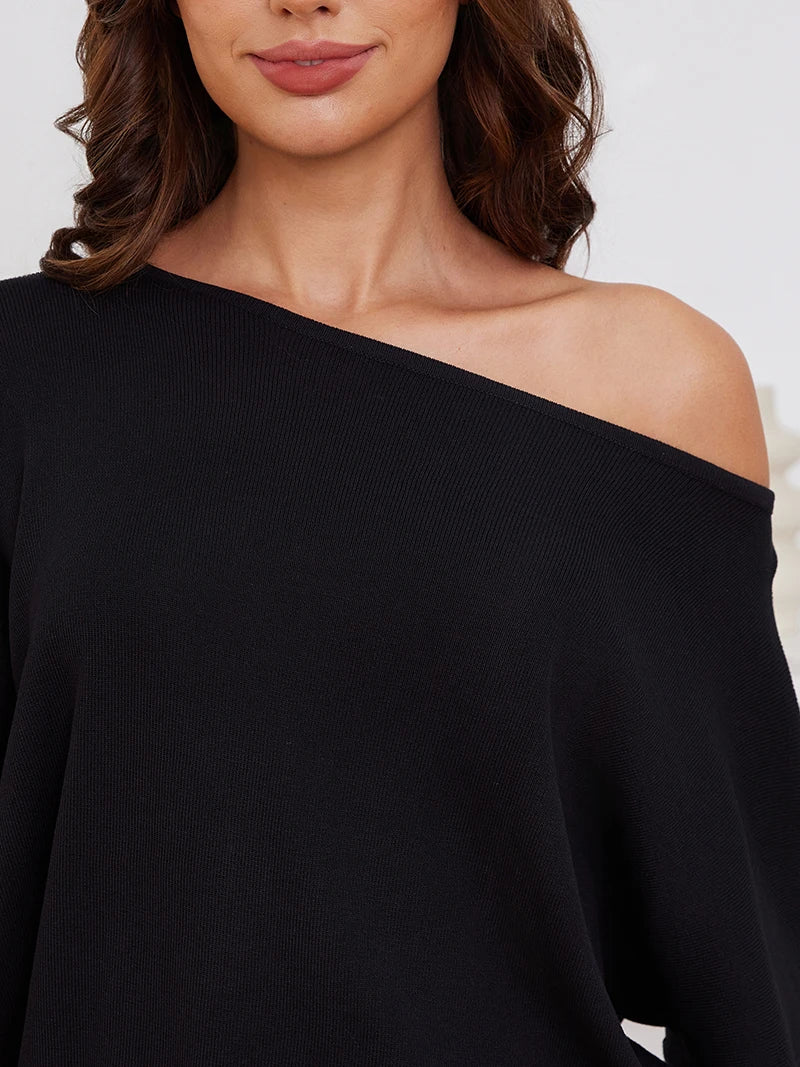 Elegant Loungewear Knitted 2 Piece Set Knit Pants and Sweater Matching Set Women Casual Winter Knitted Two Piece Sets Women 2024