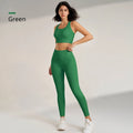 Women's Fitness High Waisted Skinny Sportswear Fitness Pants Bra Tops High Waisted Leggings Athletic Suit 2 Piece Yoga Wear