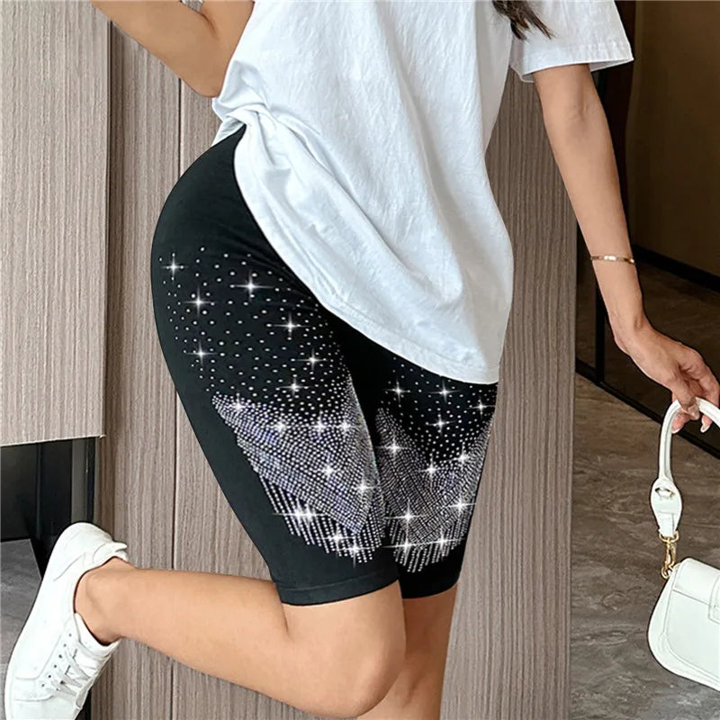 Women Thin Fitness Short Pants Ladies High-Waist Summer Shorts Bottom Biker Cycling Shorts Bodycon Streetwear female Clothing