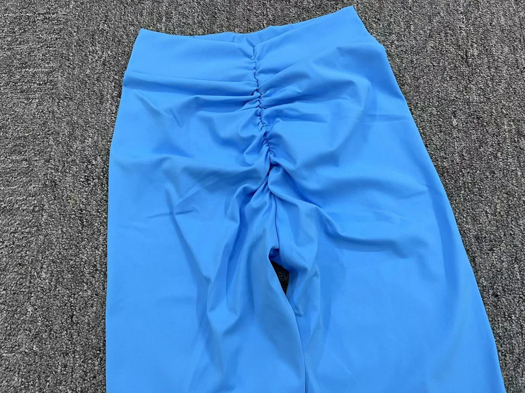 Active V Back Sport Yoga Leggings Women Push Up Gym Suit Sexy Body Sculpting Quick Dry Brazilian Scrunch Tights