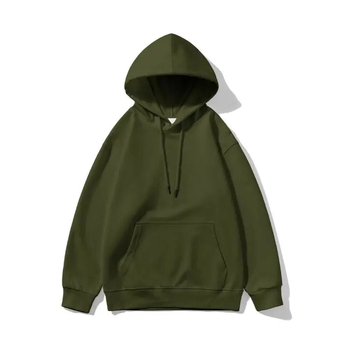 Women's Oversized Hoodie Sweatshirt Streetwear Autumn Winter 320g Loose Solid Color Thickened Hooded Pullover Top New Arrival