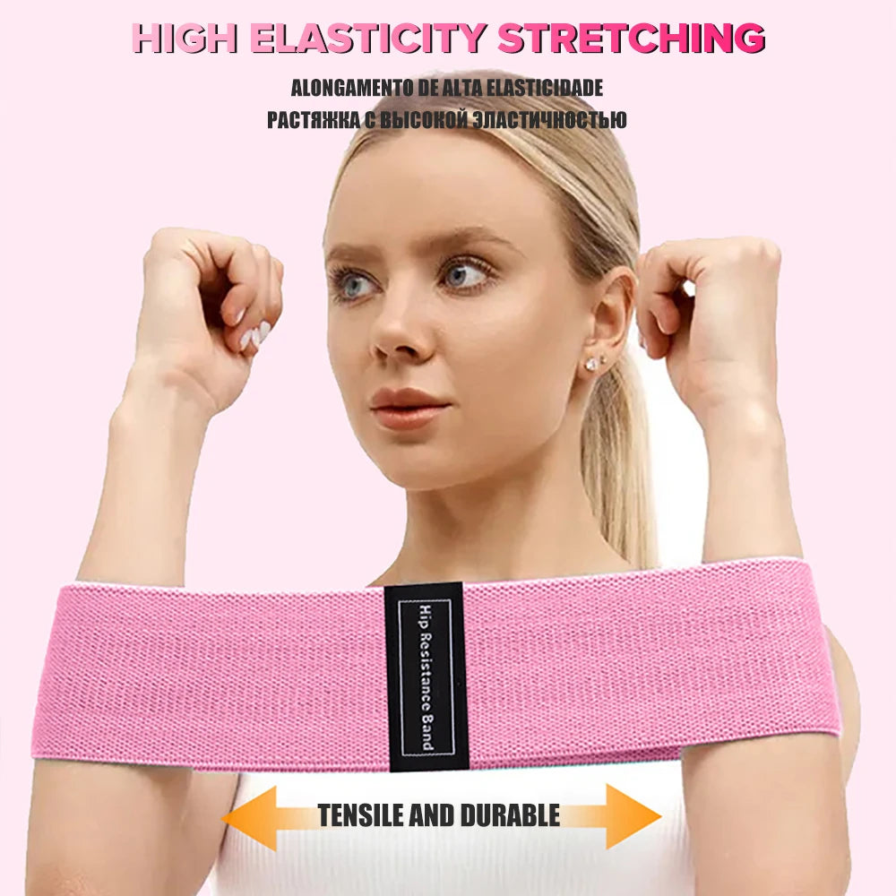 1 Set Women's Resistance Bands Stretch Bands for Fitness Yoga Squats and Butt Exercises Includes Three Resistance Levels