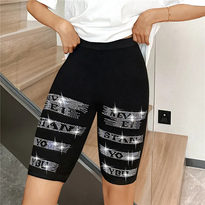 Women Thin Fitness Short Pants Ladies High-Waist Summer Shorts Bottom Biker Cycling Shorts Bodycon Streetwear female Clothing