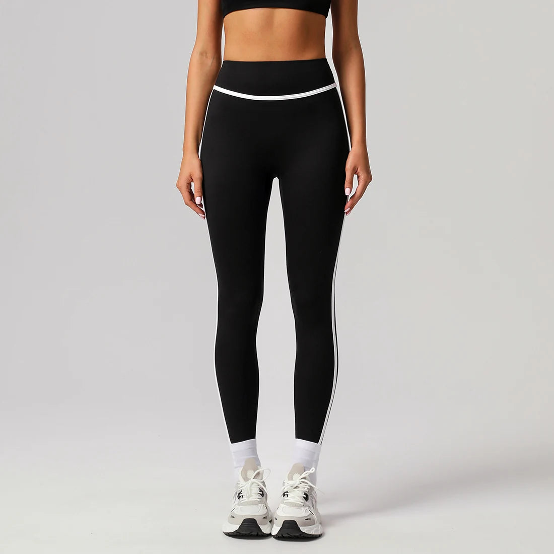 Women Fitness Casual Training Contrast Color Butt Liftting Outdoor Running Sport Yoga Leggings