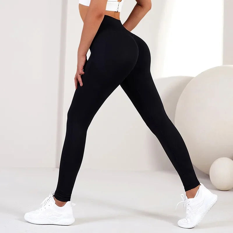 Women Yoga Leggings High Waist Exercise Sports Trousers Running Fitness Gym Leggings Quick Dry Hip Lifting Femme Slim Pants