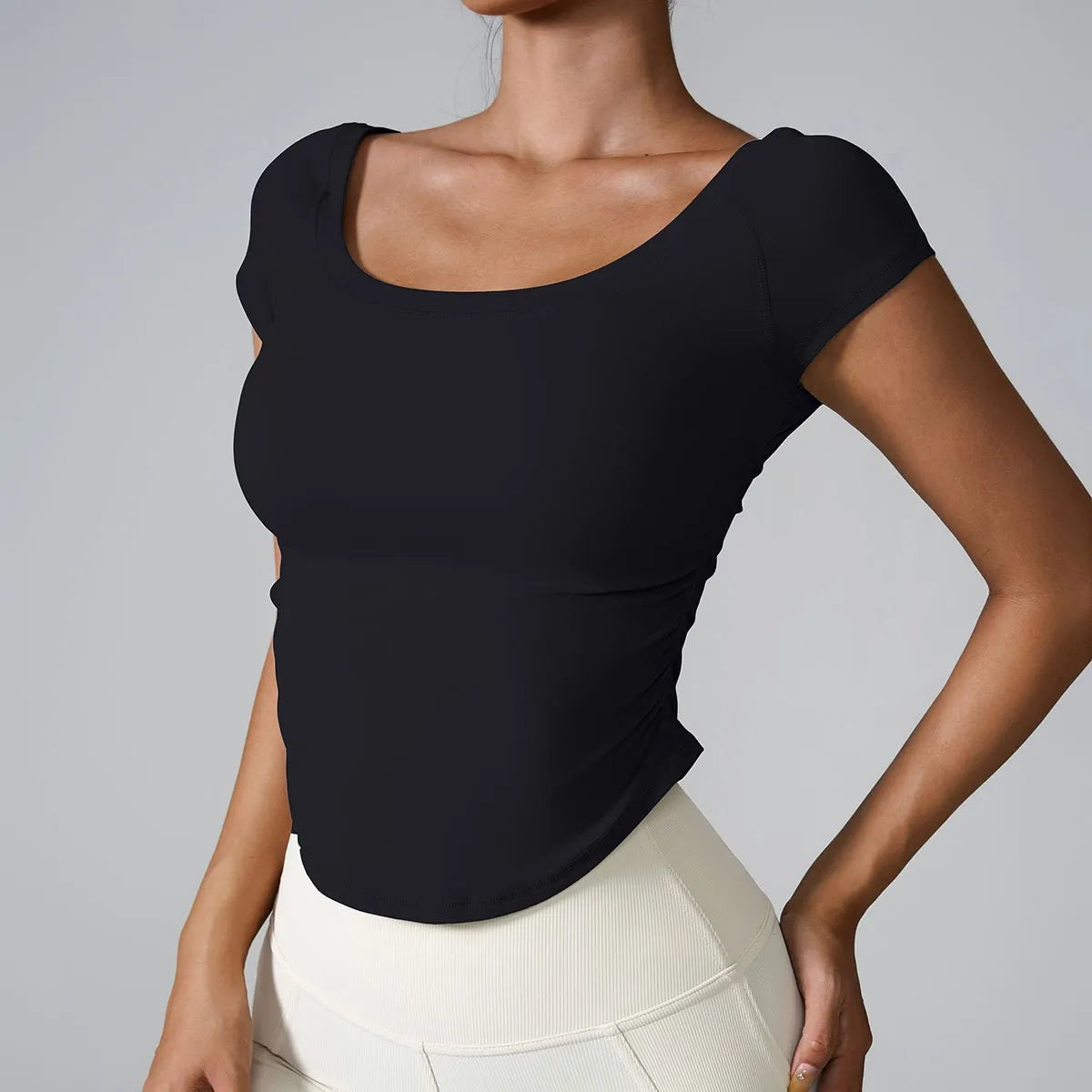 Women Fitness Sports T-shirt Tops Women Outdoor Sports Loose Short Sleeve Gym Running Female Quick Drying Breathable Yoga Shirt