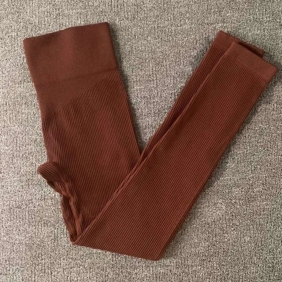 Women Knitted Fitness Cute Leggings Striped High Waist White Leggins Yoga Sports Gym Tights Casual Workout Outdoor Pnats